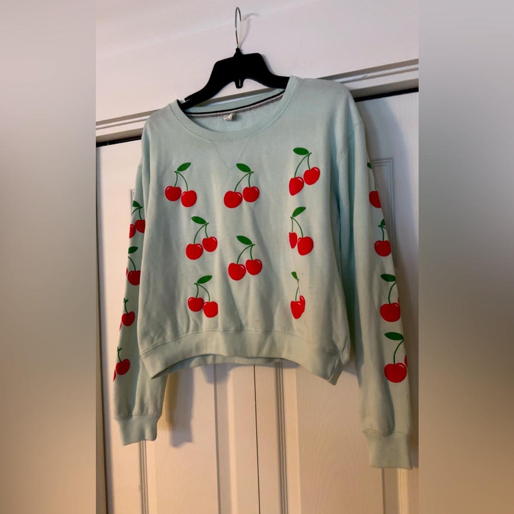 Cropped Cherry Sweatshirt
